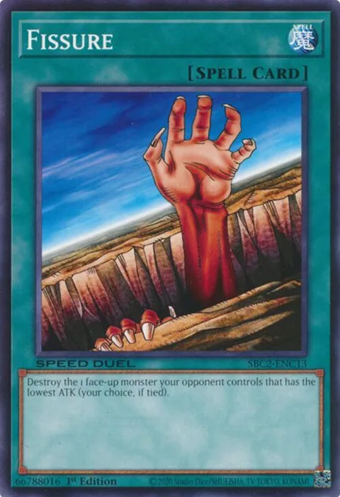 Fissure SBC2-ENC13 Yu-Gi-Oh card from Speed Duel: Battle City Finals