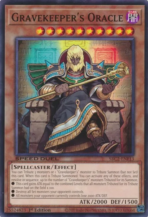 Gravekeeper's Oracle SBC2-ENF13 Yu-Gi-Oh card from Speed Duel: Battle City Finals