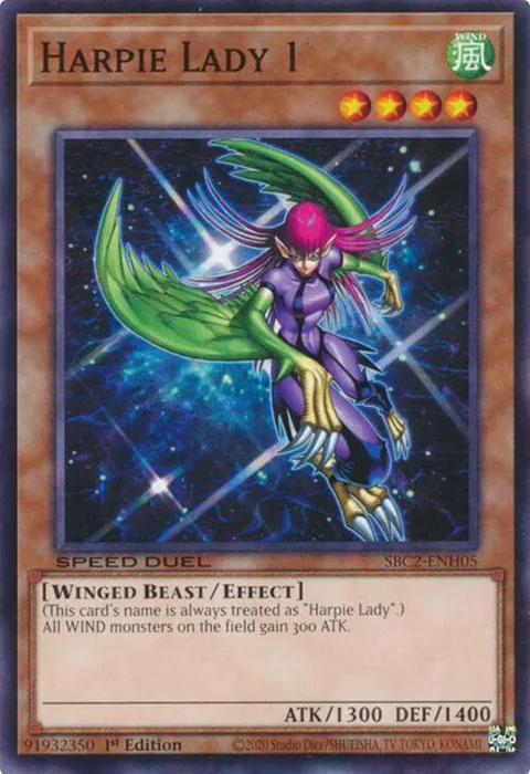 Harpie Lady 1 SBC2-ENH05 Yu-Gi-Oh card from Speed Duel: Battle City Finals