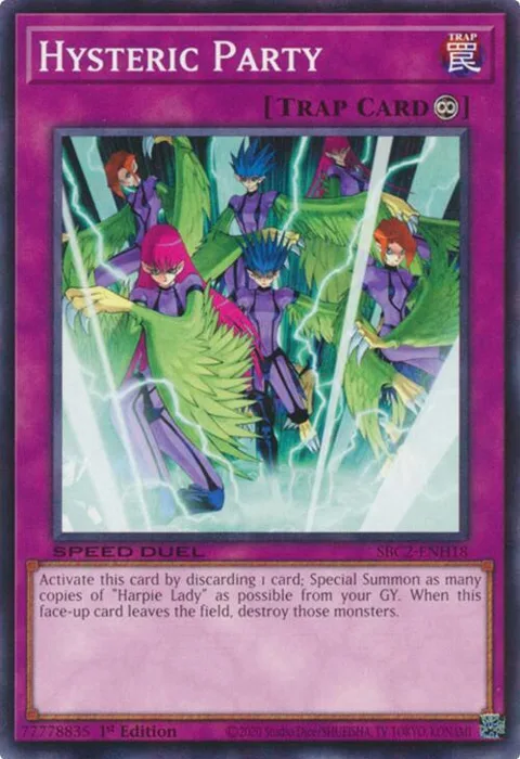 Hysteric Party SBC2-ENH18 Yu-Gi-Oh card from Speed Duel: Battle City Finals