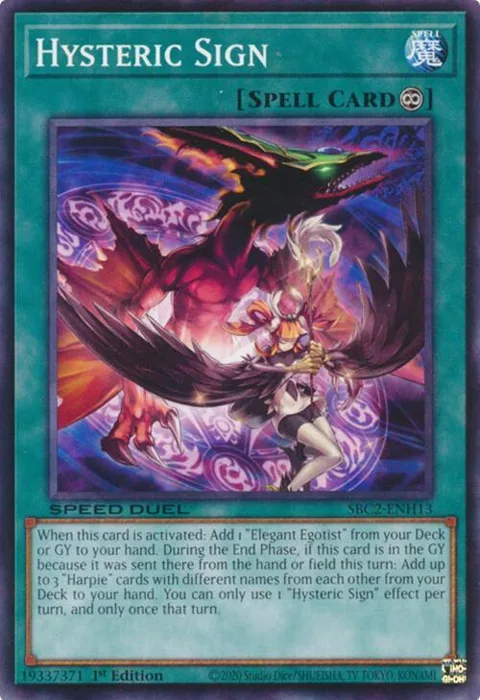 Hysteric Sign SBC2-ENH13 Yu-Gi-Oh card from Speed Duel: Battle City Finals