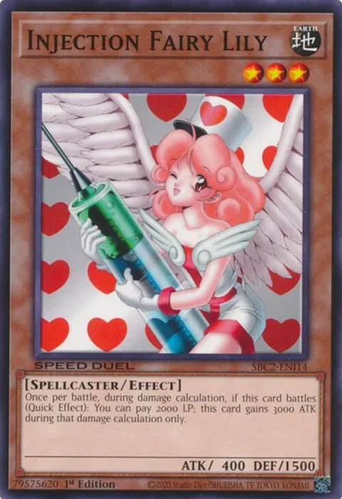 Injection Fairy Lily SBC2-ENI14 Yu-Gi-Oh card from Speed Duel: Battle City Finals