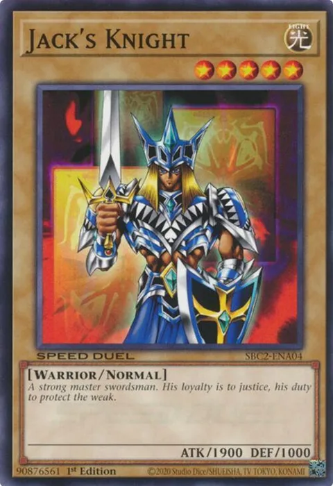 Jack's Knight SBC2-ENA04 Yu-Gi-Oh card from Speed Duel: Battle City Finals