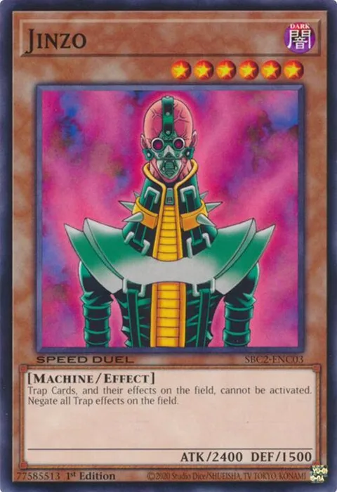 Jinzo SBC2-ENC03 Yu-Gi-Oh card from Speed Duel: Battle City Finals