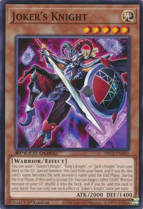 Joker's Knight SBC2-ENA05 Yu-Gi-Oh card from Speed Duel: Battle City Finals
