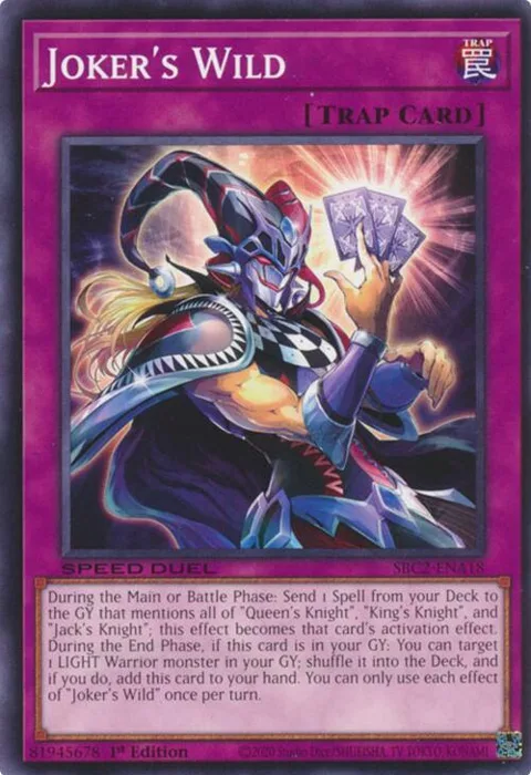 Joker's Wild SBC2-ENA18 Yu-Gi-Oh card from Speed Duel: Battle City Finals