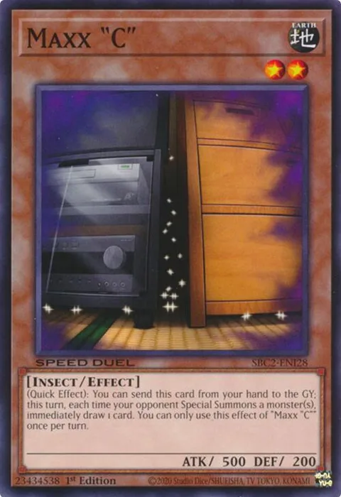 Maxx "C" SBC2-ENI28 Yu-Gi-Oh card from Speed Duel: Battle City Finals