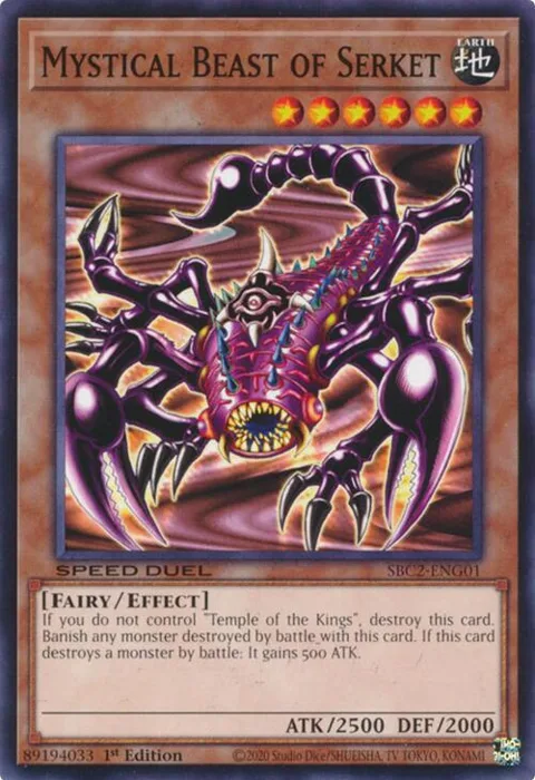 Mystical Beast of Serket SBC2-ENG01 Yu-Gi-Oh card from Speed Duel: Battle City Finals