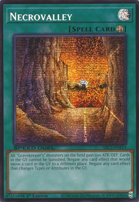 Necrovalley PSR SBC2-ENF14 Yu-Gi-Oh card from Speed Duel: Battle City Finals
