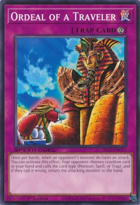 Ordeal of a Traveler SBC2-ENG17 Yu-Gi-Oh card from Speed Duel: Battle City Finals
