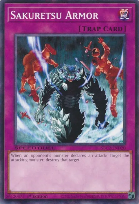 Sakuretsu Armor SBC2-END20 Yu-Gi-Oh card from Speed Duel: Battle City Finals