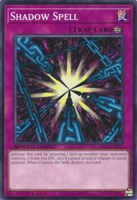 Shadow Spell SBC2-ENB17 Yu-Gi-Oh card from Speed Duel: Battle City Finals