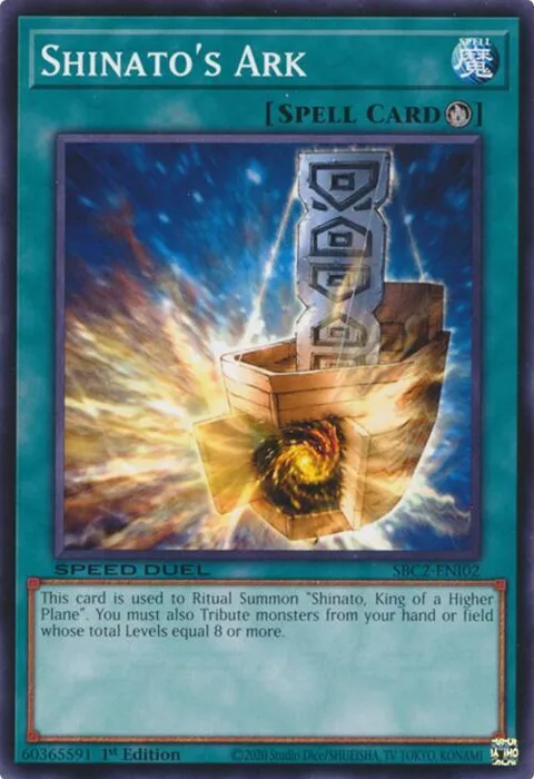 Shinato's Ark SBC2-ENI02 Yu-Gi-Oh card from Speed Duel: Battle City Finals