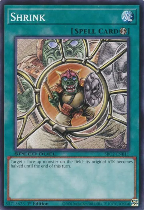 Shrink SBC2-ENB11 Yu-Gi-Oh card from Speed Duel: Battle City Finals