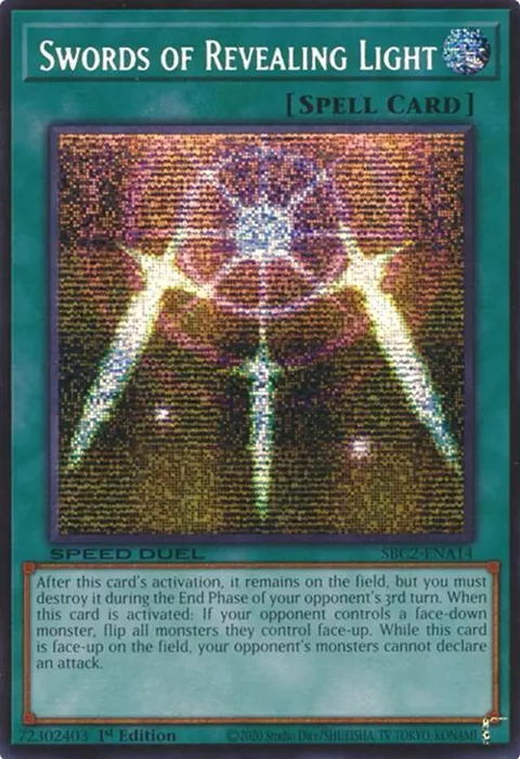 Swords of Revealing Light PSR SBC2-ENA14 Yu-Gi-Oh card from Speed Duel: Battle City Finals