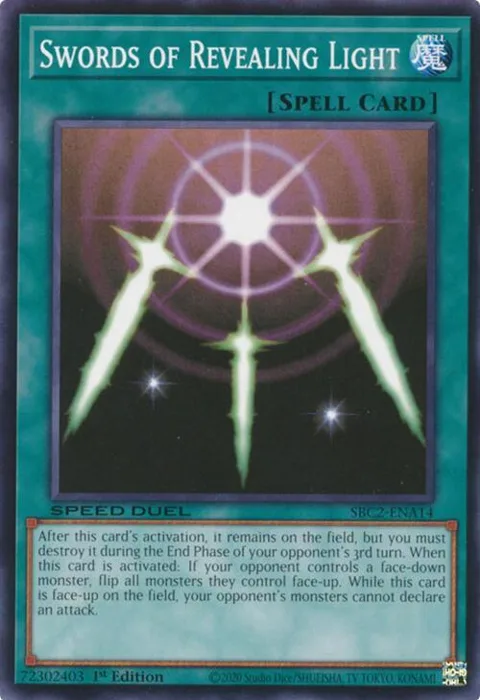 Swords of Revealing Light SBC2-ENA14 Yu-Gi-Oh card from Speed Duel: Battle City Finals