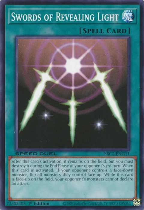 Swords of Revealing Light SBC2-ENG11 Yu-Gi-Oh card from Speed Duel: Battle City Finals