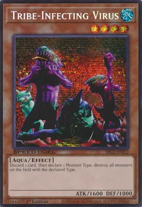 Tribe-Infecting Virus PSR SBC2-ENI22 Yu-Gi-Oh card from Speed Duel: Battle City Finals