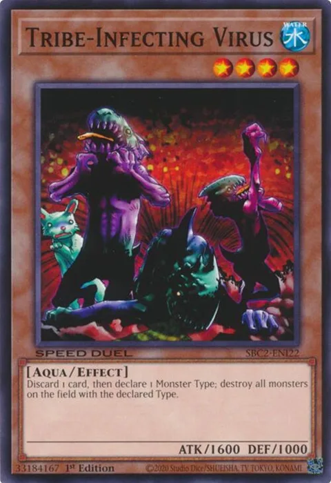 Tribe-Infecting Virus SBC2-ENI22 Yu-Gi-Oh card from Speed Duel: Battle City Finals