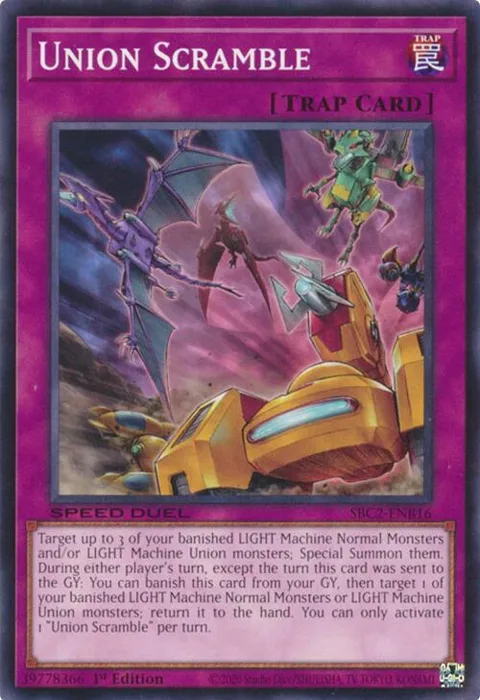 Union Scramble SBC2-ENB16 Yu-Gi-Oh card from Speed Duel: Battle City Finals
