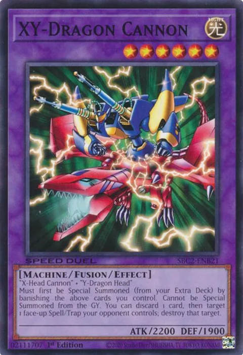 XY-Dragon Cannon SBC2-ENB21 Yu-Gi-Oh card from Speed Duel: Battle City Finals