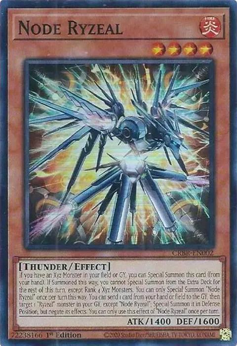 Node Ryzeal Super Rare CRBR-EN002 Yu-Gi-Oh card from Crossover Breakers
