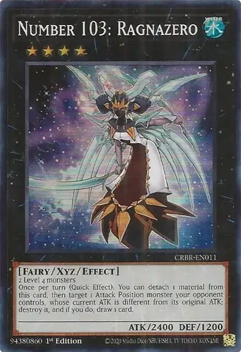 Number 103: Ragnazero Super Rare CRBR-EN011 Yu-Gi-Oh card from Crossover Breakers