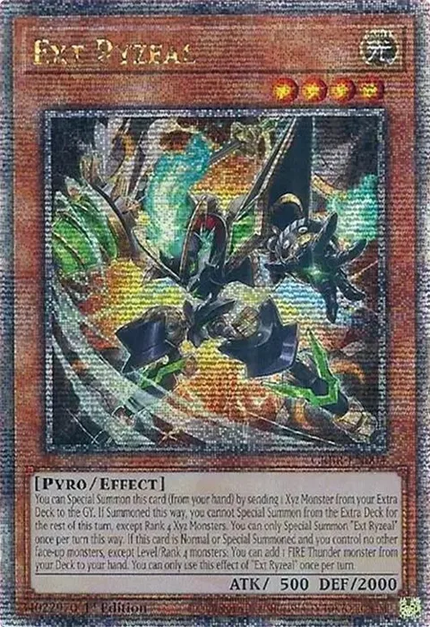 Ext Ryzeal Quarter Century Secret Rare CRBR-EN004 Yu-Gi-Oh card from Crossover Breakers