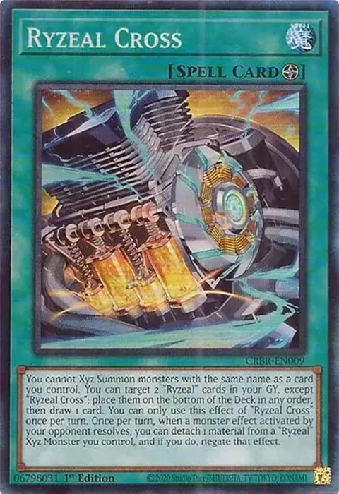 Ryzeal Cross Collector's Rare CRBR-EN009 Yu-Gi-Oh card from Crossover Breakers