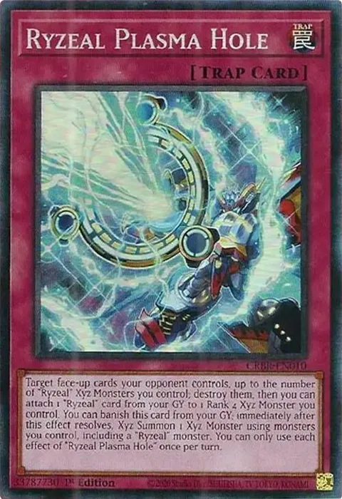 Ryzeal Plasma Hole Collector's Rare CRBR-EN010 Yu-Gi-Oh card from Crossover Breakers