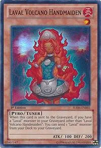 Laval Volcano Handmaiden HA06-EN002 Yu-Gi-Oh card from Hidden Arsenal 6: Omega Xyz