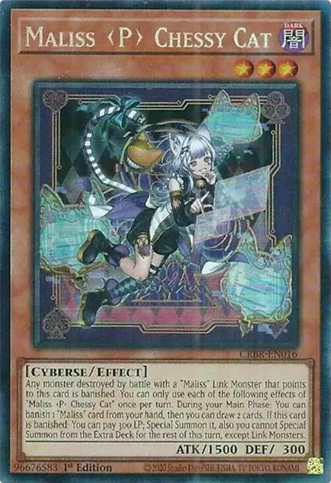 Maliss P Chessy Cat Collector's Rare CRBR-EN016 Yu-Gi-Oh card from Crossover Breakers