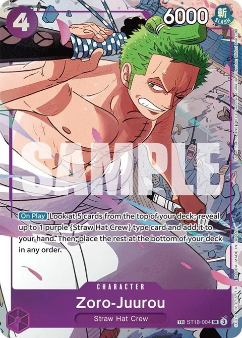 Zoro-Juurou ST18-004 OP09 One Piece card from Emperors in the New World