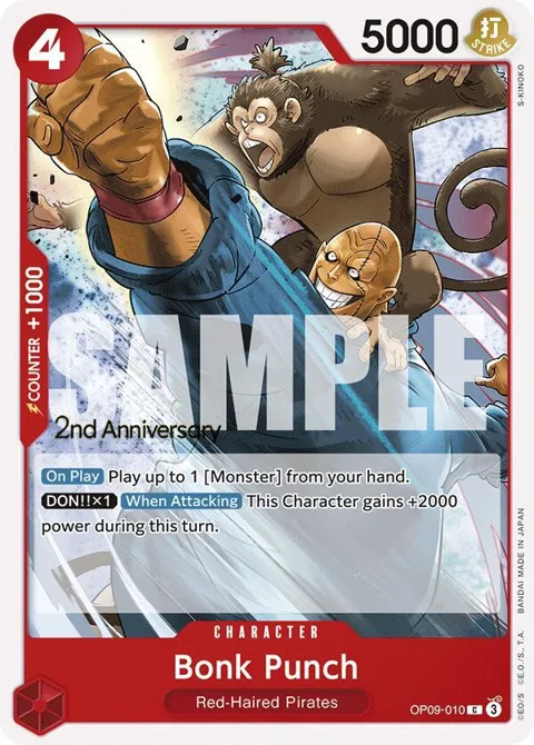 Bonk Punch OP09-010 Tournament One Piece card from Emperors in the New World: 2nd Anniversary Tournament Cards