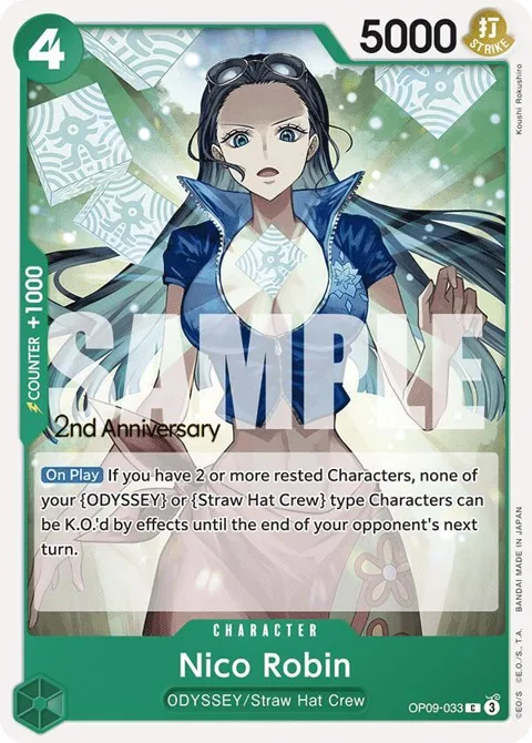 Nico Robin OP09-033 Tournament One Piece card from Emperors in the New World: 2nd Anniversary Tournament Cards