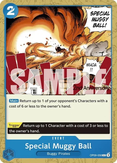 Special Muggy Ball OP09-058 Tournament One Piece card from Emperors in the New World: 2nd Anniversary Tournament Cards