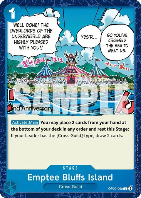 Emptee Bluffs Island OP09-060 Tournament One Piece card from Emperors in the New World: 2nd Anniversary Tournament Cards