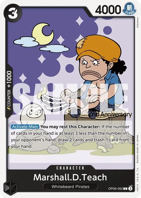 Marshall.D.Teach OP09-092 Tournament One Piece card from Emperors in the New World: 2nd Anniversary Tournament Cards