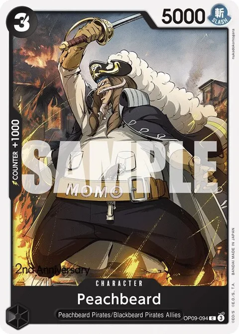 Peachbeard OP09-094 Tournament One Piece card from Emperors in the New World: 2nd Anniversary Tournament Cards