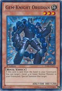 Gem-Knight Obsidian HA06-EN031 1st Edition Yu-Gi-Oh card from Hidden Arsenal 6: Omega Xyz