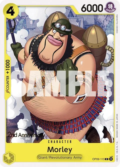 Morley OP09-113 Tournament One Piece card from Emperors in the New World: 2nd Anniversary Tournament Cards