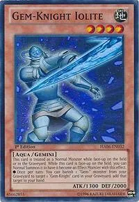 Gem-Knight Iolite HA06-EN032 1st Edition Yu-Gi-Oh card from Hidden Arsenal 6: Omega Xyz