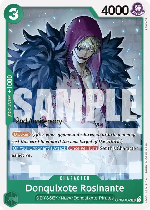 Donquixote Rosinante OP09-032 Tournament One Piece card from Emperors in the New World: 2nd Anniversary Tournament Cards