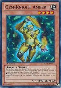 Gem-Knight Amber HA06-EN033 Yu-Gi-Oh card from Hidden Arsenal 6: Omega Xyz