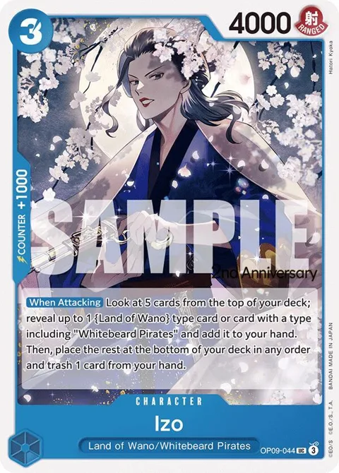 Izo OP09-044 Tournament One Piece card from Emperors in the New World: 2nd Anniversary Tournament Cards