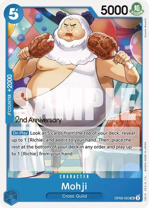 Mohji OP09-053 Tournament One Piece card from Emperors in the New World: 2nd Anniversary Tournament Cards