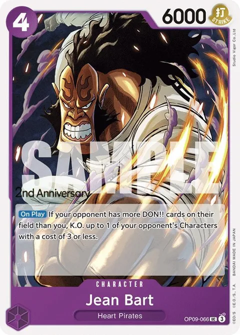 Jean Bart OP09-066 Tournament One Piece card from Emperors in the New World: 2nd Anniversary Tournament Cards
