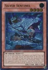 Silver Sentinel Ultimate Rare REDU-EN033 1st Edition Yu-Gi-Oh card from Return of the Duelist