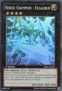 Heroic Champion - Excalibur Ghost Rare REDU-EN041 1st Edition Yu-Gi-Oh card from Return of the Duelist