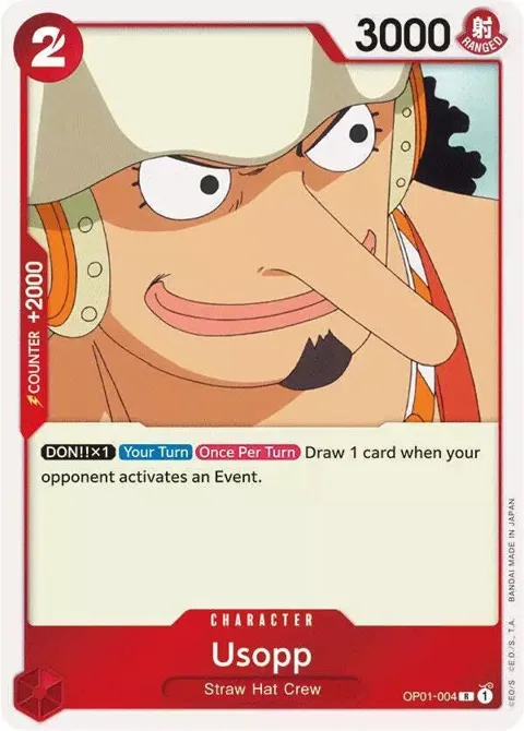 Usopp OP01-004 Demo Deck One Piece card from One Piece Demo Deck Cards